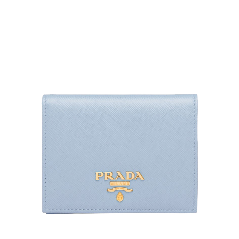Prada | PRADA/普拉达 22春夏新款 女士天蓝色皮革金扣钱包1MV204_QWA_F0076商品图片,8折×额外9.5折, 包邮包税, 额外九五折