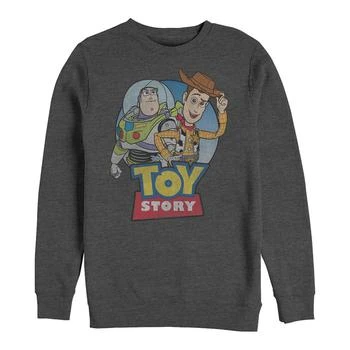 Disney | Disney Pixar Men's Toy Story Buzz and Woody Buddies, Crewneck Fleece 