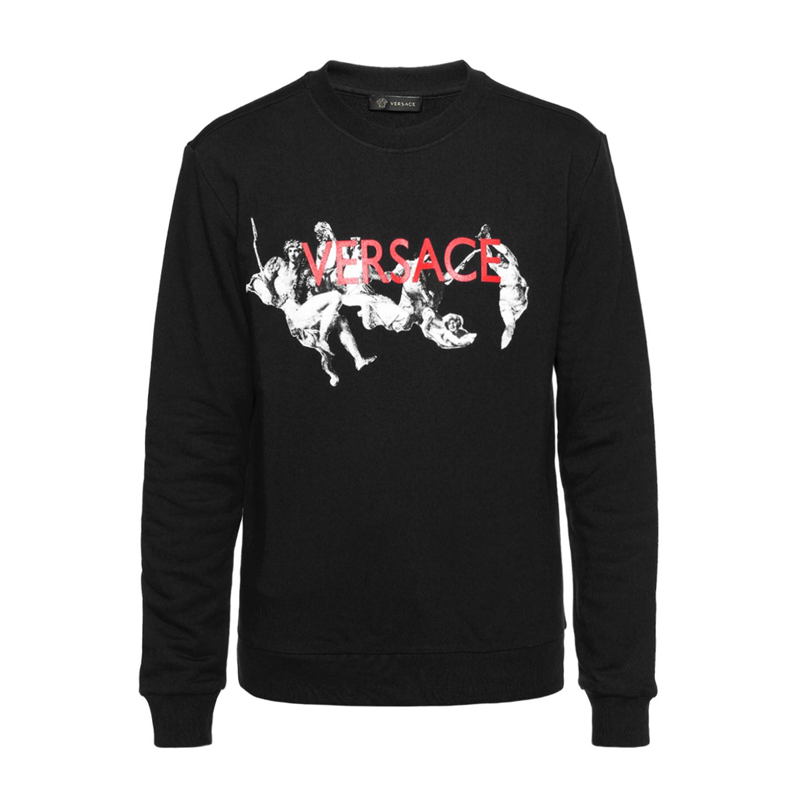 范思哲短袖真假, Versace | VERSACE/范思哲 男士黑色卫衣商品图片 独家减免邮费