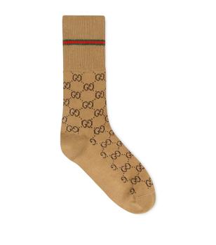 Gucci | Monogram Web Stripe Socks商品图片,独家减免邮费