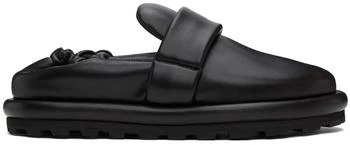 Jil Sander | Black Strap Sabot Loafers 