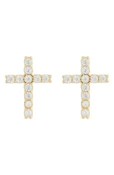 Argento Vivo Sterling Silver | Crystal Pavé Cross Stud Earrings,商家Nordstrom Rack,价格¥105