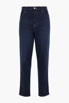 J Brand | Mia high-rise tapered jeans商品图片,3折