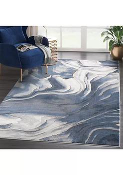 商品Abani Rugs | Regal REG120A Blue Grey Sand Wave Pattern Area Rug 6' X 9',商家Belk,价格¥1130图片