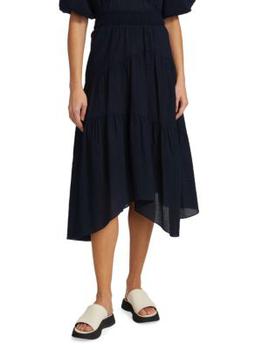 FRAME | Gathered Seam Midi Skirt商品图片,4.9折