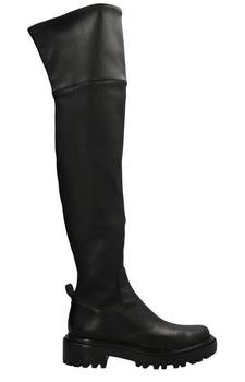 tory burch鞋高帮鞋, Tory Burch | Tory Burch Utility Lug Thigh-High Round Toe Boots商品图片 7折起