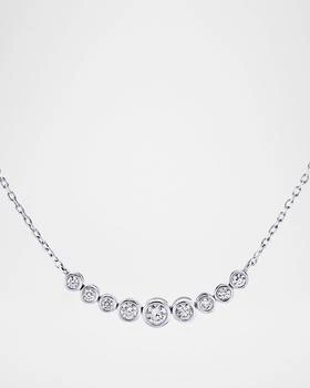 Cassidy Diamonds | 18K White Gold Graduated Nine-Stone Diamond Necklace, 18"L,商家Neiman Marcus,价格¥13663