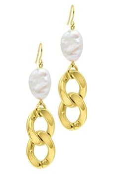 ADORNIA | Freshwater Pearl Chain Drop Earrings,商家Nordstrom Rack,价格¥210