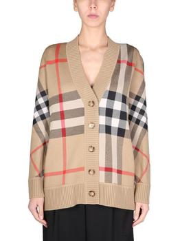 Burberry | TECHNICAL CARDIGAN WITH TARTAN PATTERN商品图片,7.6折