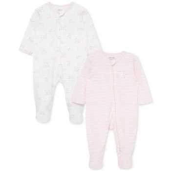 Little Me | Baby Charms & Striped Cotton Long Sleeve Footed Coveralls, Pack of 2 6折, 独家减免邮费