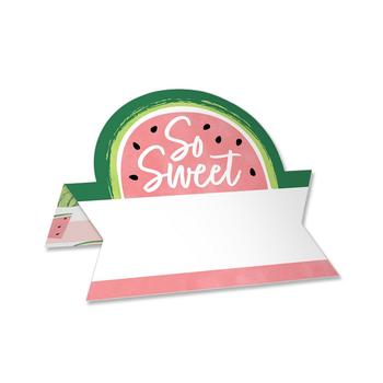 商品Big Dot of Happiness | Sweet Watermelon - Fruit Party Tent Buffet Card - Table Setting Name Place Cards - Set of 24,商家Macy's,价格¥104图片