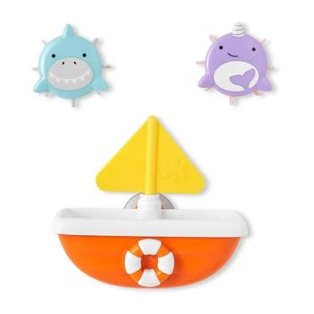 Skip Hop | Zoo Tip and Spin Boat, Shark, Narwhal, 3 Piece Set 