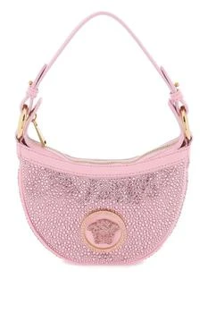 推荐Versace repeat mini hobo bag with crystals商品