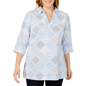 Foxcroft NYC | Foxcroft NYC Womens Plus Collar Cotton Blouse商品图片,额外9折, 独家减免邮费, 额外九折