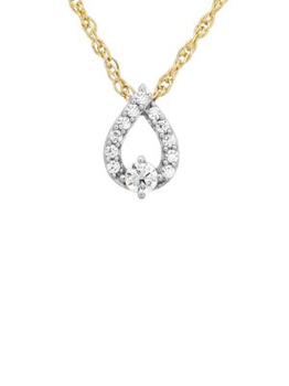 推荐Demi Fine Naomi 18K Goldplated Sterling Silver & 0.15 TCW Diamond Pendant Necklace商品