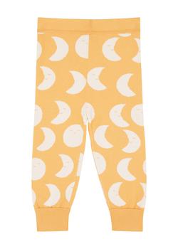 商品KIDS Yellow moon-intarsia cotton trousers图片