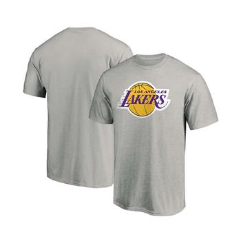 laker, Fanatics | Men's Heathered Gray Los Angeles Lakers Primary Team Logo T-shirt商品图片 