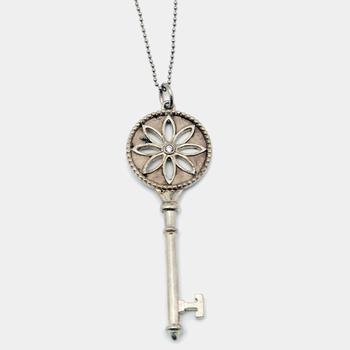 [二手商品] Tiffany & Co. | Tiffany & Co. Daisy Key Diamond & Silver Pendant Chain Necklace商品图片,3.8折