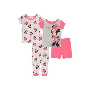 推荐Toddler Girls T-shirts, Pajama and Shorts, 4-Piece Set商品