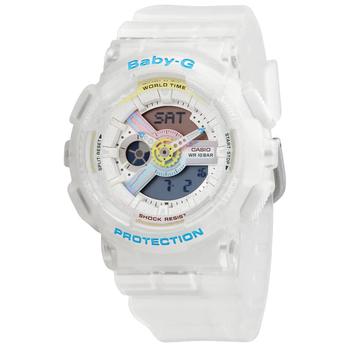 卡西欧剑鱼石英表, Casio | Baby-G Perpetual Alarm World Time Chronograph Quartz Analog-Digital Ladies Watch BA-110PL-7A2DR商品图片 7.5折