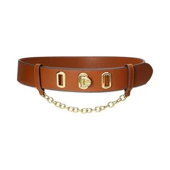 Ralph Lauren | Women's Leather Flip Lock Belt,商家Macy's,价格¥900