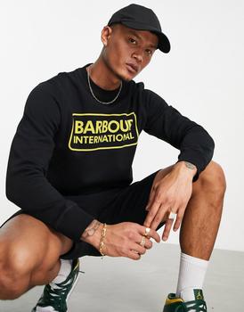 Barbour International, Barbour International | Barbour International large logo crew neck sweat in black商品图片 7.5折