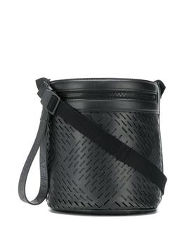 bottega veneta包手提包, Bottega Veneta | Black Perforated Messenger Bag商品图片 6.7折