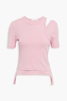 Helmut Lang | Cutout layered cotton-jersey T-shirt商品图片,4.8折