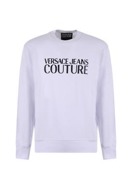 范思哲衬衫上海, Versace | Versace Jeans Couture Logo Printed Crewneck Sweatshirt商品图片 7.6折