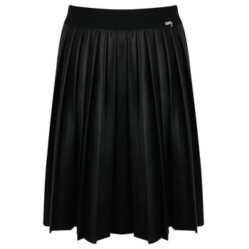 推荐Black Faux Leather Pleated Skirt商品
