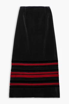 Molly Goddard | Serena striped cotton-velvet midi skirt,商家THE OUTNET US,价格¥2013