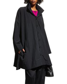 推荐High-Low A-line Taffeta Coat商品