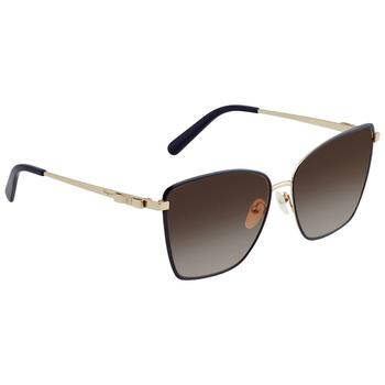 推荐Salvatore Ferragamo Brown Butterfly Ladies Sunglasses SF279S 714 59商品