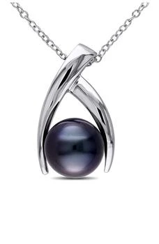 DELMAR | Sterling Silver 9.5–10mm Cultured Black Tahitian Pearl Pendant Necklace,商家Nordstrom Rack,价格¥708