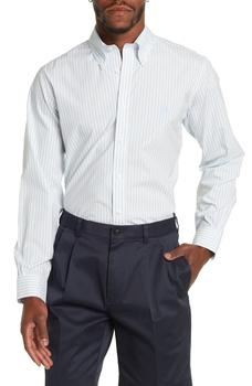 Nordstrom Rack新款, Brooks Brothers | Broadcloth Stripe Print Long Sleeve Regent Fit Shirt商品图片 5.9折