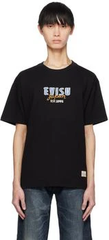 Evisu | Black Printed T-Shirt 6.7折, 独家减免邮费