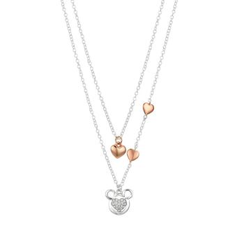 Disney | Crystal Pendant Necklace (0.01 ct. t.w.) in 14K Gold Flash Plated商品图片,2.9折