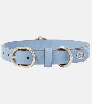 Gucci | GG leather-trimmed dog collar,商家MyTheresa HK,价格¥2845