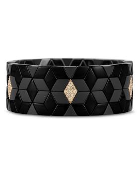 商品18K Rose Gold Black Ceramic & Diamond Statement Bracelet图片