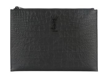 推荐Crocodile Embossed Leather Monogram Tablet Holder商品