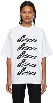 We11done | White Printed T-Shirt 4折, 独家减免邮费