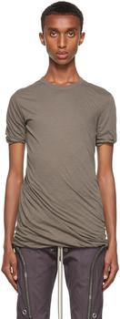 Rick Owens | Grey Double Short Sleeve T-Shirt商品图片,额外8.5折, 独家减免邮费, 额外八五折