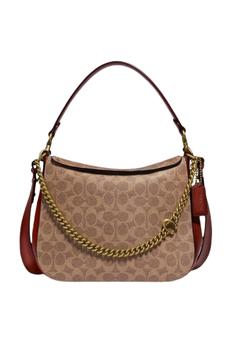 Coach链条包, Coach | Coach Signature Chain Signature Leather Tan Rust Hobo Bag商品图片 