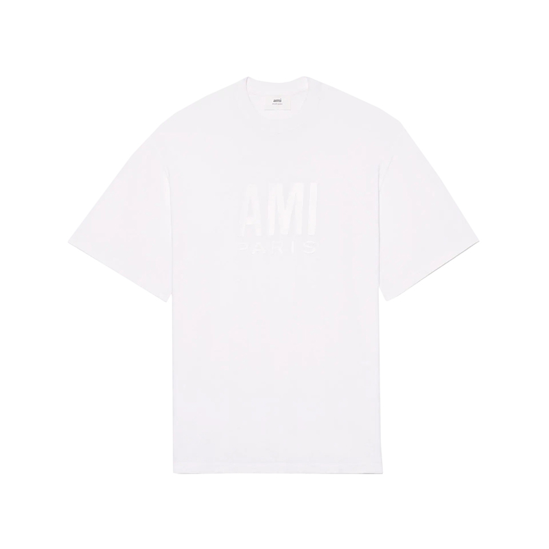 推荐Ami 22年春夏新款 男女同款白色纯有机棉大Logo刺绣短袖T恤商品