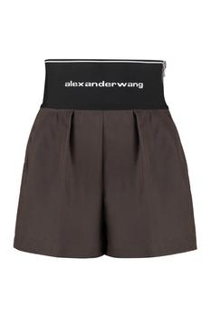 Alexander Wang | Alexander Wang Logo Detailed High Waist Shorts商品图片,7.6折