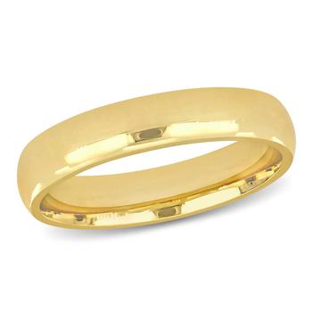商品Amour | Men's 4.5mm Polished Finish Comfort Fit Wedding Band in 14k Yellow Gold,商家Jomashop,价格¥3178图片