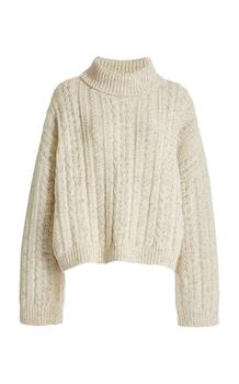 推荐Toteme - Women's Cable Knit Turtleneck Sweater - Neutral - Moda Operandi商品