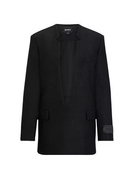 Hugo Boss | Wool-Blend Deep V-Neck Tailored Jacket 