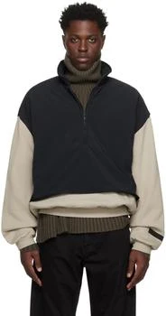 Essentials | Gray & Black Mock Neck Sweatshirt 