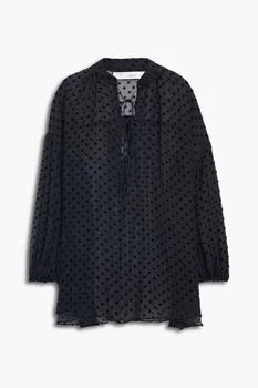 IRO | Circe flocked silk-blend chiffon blouse,商家THE OUTNET US,价格¥824